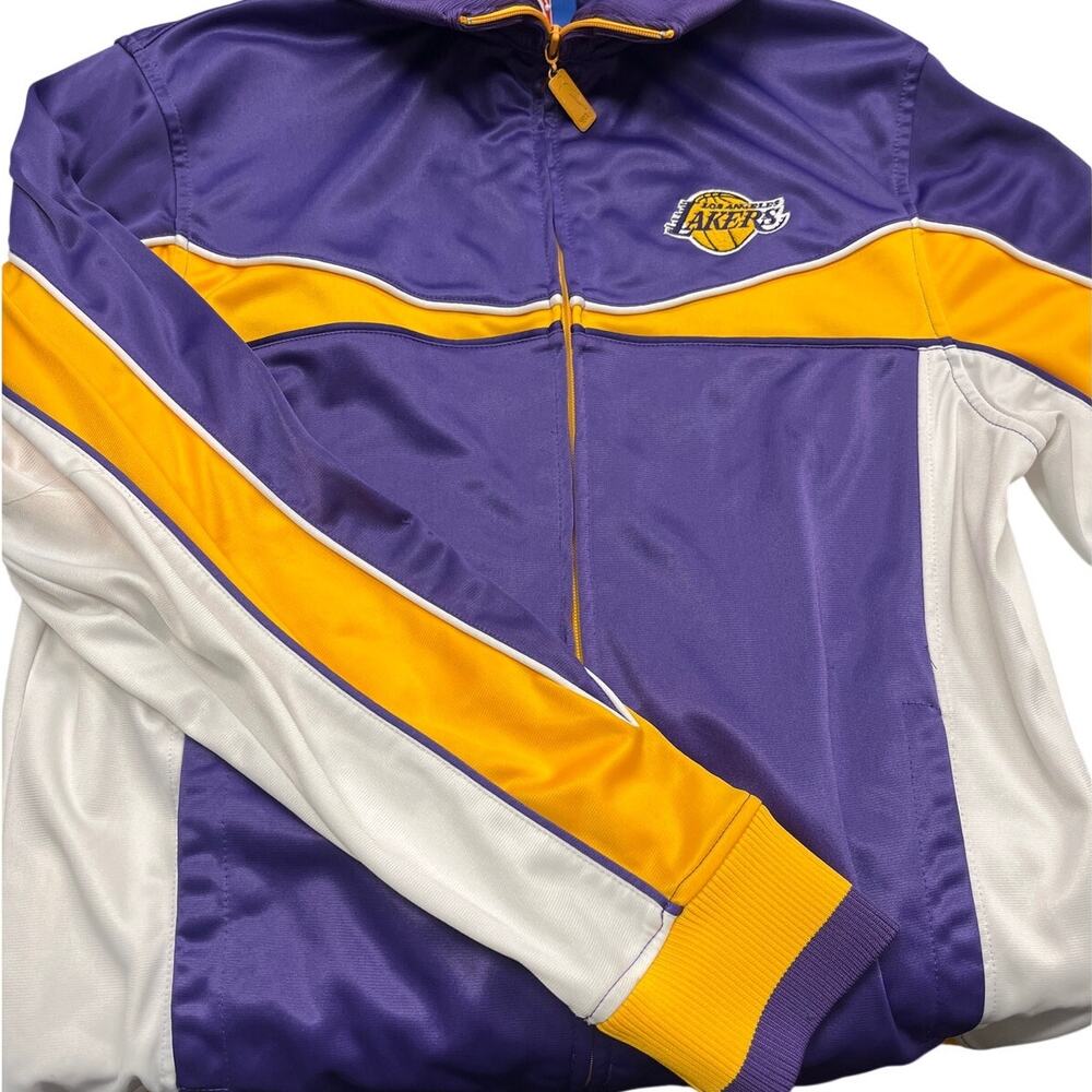 Los Angeles Lakers UNK Blue Label Track Jacket Purple Gold Medium